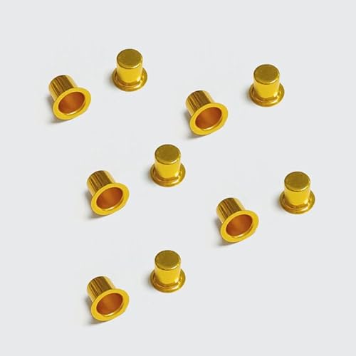 MUXSAM Kerzenhalter für Stabkerzen 10 Stück Metall Klein, Teelichter, Silber Kerzeneinsatz Tafelkerzen, für Baumkerzen,18 * 15mm Innendurchmesser11,8mm，Gold von MUXSAM