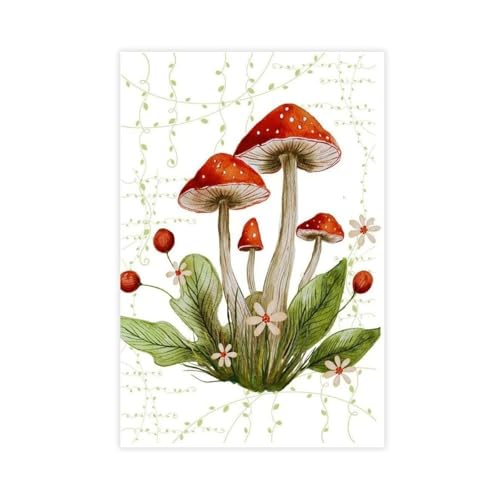 Kunstposter mit rotem giftigem Pilz, Leinwand, Poster, Schlafzimmer, Dekoration, Landschaft, Büro, Raumdekoration, Geschenk, 60 x 90 cm Kunstposter mit rotem giftigem Pilz, Leinwand, Poster, Schlafzimmer, Dekoration, Landschaft, Büro, Raumdekoration, Geschenk, 60 x 90 cm von MUYGGAFF