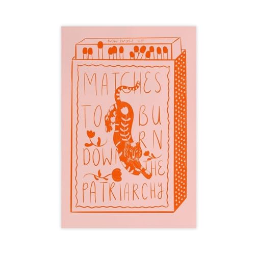 MUYGGAFF Pinke feministische Streichholzschachtel-Kunst-Leinwand-Poster, Schlafzimmerdekoration, Landschaft, Büro, Raumdekoration, Geschenk, 30 x 45 cm MUYGGAFF Pinke feministische Streichholzschachtel-Kunst-Leinwand-Poster, Schlafzimmerdekoration, Landschaft, Büro, Raumdekoration, Geschenk, 30 x 45 cm von MUYGGAFF