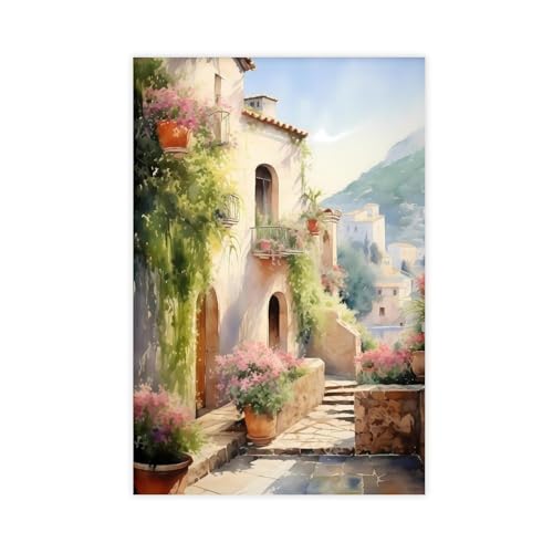 MUYGGAFF Ramotra Garten-Aquarell-Reiseposter auf Leinwand, Poster, Schlafzimmer, Dekoration, Landschaft, Büro, Raumdekoration, Geschenk, 30 x 45 cm MUYGGAFF Ramotra Garten-Aquarell-Reiseposter auf Leinwand, Poster, Schlafzimmer, Dekoration, Landschaft, Büro, Raumdekoration, Geschenk, 30 x 45 cm von MUYGGAFF