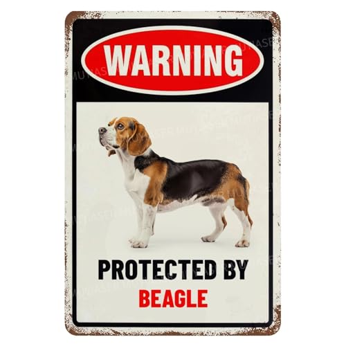 MUYIASER Aluminium-Blechschilder mit Aufschrift "Warning Protected By Beagle", für den Außenbereich, Hof, Haus, Küche, Bauernhof, Garten, Wanddekoration, 20,3 x 30,5 cm MUYIASER Aluminium-Blechschilder mit Aufschrift "Warning Protected By Beagle", für den Außenbereich, Hof, Haus, Küche, Bauernhof, Garten, Wanddekoration, 20,3 x 30,5 cm von MUYIASER