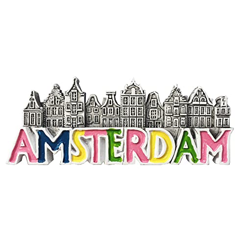 3D Amsterdam The Netherlands Kühlschrankmagnet Reise Souvenir Kühlschrank Magnetaufkleber Handbemalt von MUYU Craft