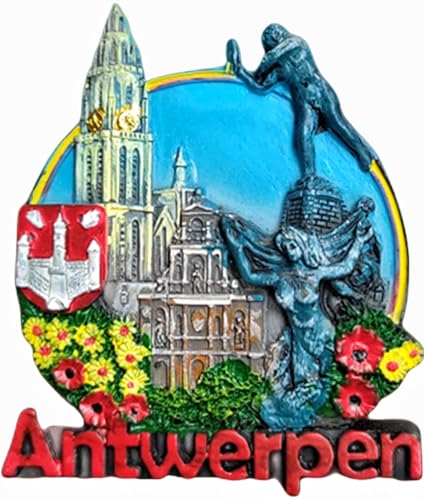 3D Antwerpen Belgien Kühlschrankmagnet Touristensouvenir Kühlschrank Dekoration Magnet handbemalt Handwerk 3D Antwerpen Belgien Kühlschrankmagnet Touristensouvenir Kühlschrank Dekoration Magnet handbemalt Handwerk von MUYU Craft