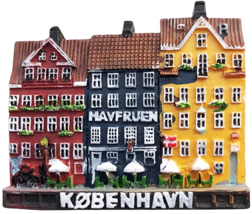 3D Copenhagen Dänemark Kühlschrankmagnet Reise Souvenir Kühlschrank Dekoration Magnet handbemalt Handwerk von MUYU Craft