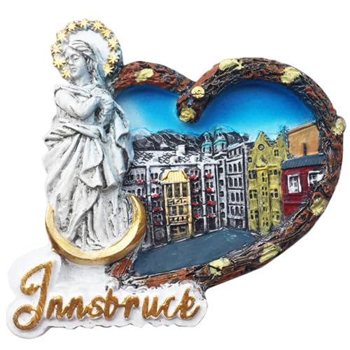 3D Innsbruck Österreich Kühlschrankmagnet Reise Souvenir Kühlschrank Magnet Aufkleber handbemalt Handwerk von MUYU Craft