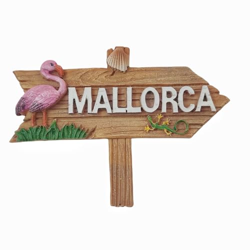 3D-Kühlschrankmagnet, Motiv: Mallorca, Spanien, Touristen-Souvenir, Kühlschrankdekoration, Kunstharz, handbemalt, Bastel-Kollektion von MUYU Craft