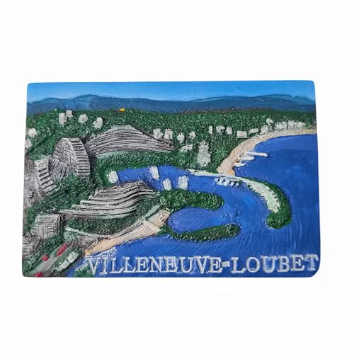3D Villeneuve-Loubet Provence Frankreich Kühlschrankmagnet Reise Souvenir Kühlschrank Dekoration Magnetischer Aufkleber Handbemalt Handwerk von MUYU Craft