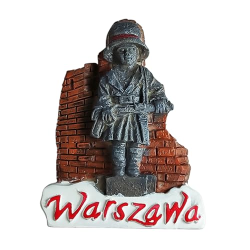 3D Warschau Polen Kühlschrankmagnet Reise Souvenir Kühlschrank Dekoration Harz handbemalt Handwerk Kollektion von MUYU Craft