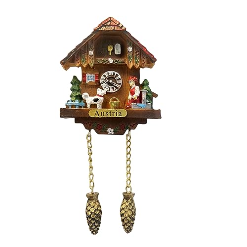 Kuckucksuhr Österreich Kühlschrankmagnet Reise Souvenir Kühlschrank Dekoration Magnetaufkleber Handbemalt Handwerk von MUYU Craft