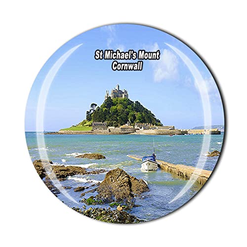 Kühlschrankmagnet, Motiv: St. Michael's Mount Cornwall, England, Großbritannien, Reise-Souvenir, Geschenk, Kühlschrank-Magnet-Aufkleber von MUYU Craft