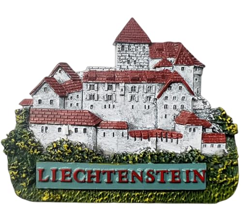 Liechtenstein-Kühlschrankmagnet, Reise-Souvenir, Kühlschrankdekoration, Kunstharz, handbemalt, Bastel-Kollektion von MUYU Craft