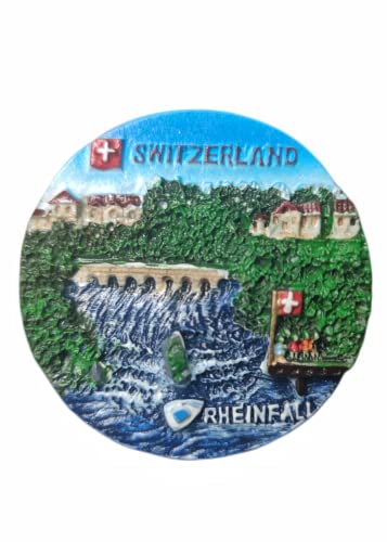 Rhine Falls Schweiz Kühlschrankmagnet Reise Souvenir Kühlschrank Dekoration 3D Magnetaufkleber Handbemalte Bastelkollektion von MUYU Craft