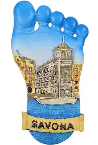 Savona Kühlschrankmagnet, Italien, Reise-Souvenir, Küche, 3D-Kühlschrank, Dekoration, handbemalt, Kunstharz, Bastel-Kollektion von MUYU Craft