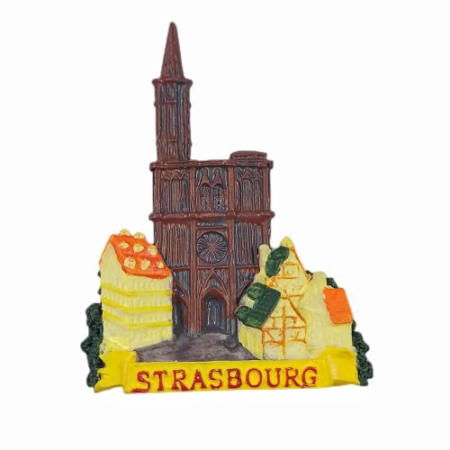 Strasbourg Frankreich Kühlschrankmagnet Tourist Souvenir Kühlschrank Dekoration Magnetaufkleber Handbemalt Bastelkollektion von MUYU Craft