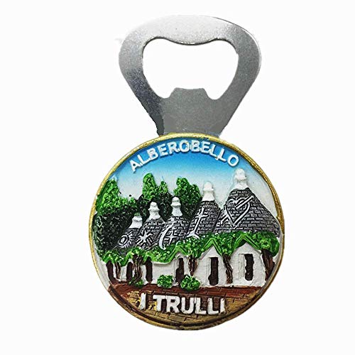 3D Alberobello Trulli Italien Kühlschrankmagnet Flaschenöffner Souvenir Geschenk Zuhause & Küche Magnetaufkleber Dekoration Alberobello Trulli Italien Kühlschrankmagnet Kollektion von MUYU Magnet
