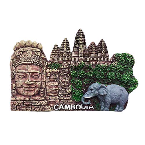 3D Angkor Wat Kambodscha Souvenir Kühlschrankmagnet, Heim- und Küchendekoration Kambodscha Kühlschrankmagnet von MUYU Magnet