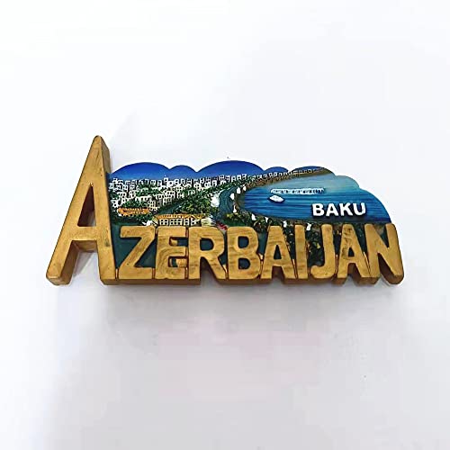 3D-Baku Aserbaidschan Kühlschrankmagnet, Souvenir, Geschenk, Heim, Küche, Kühlschrank, Dekoration, magnetische Aufkleber-Kollektion von MUYU Magnet