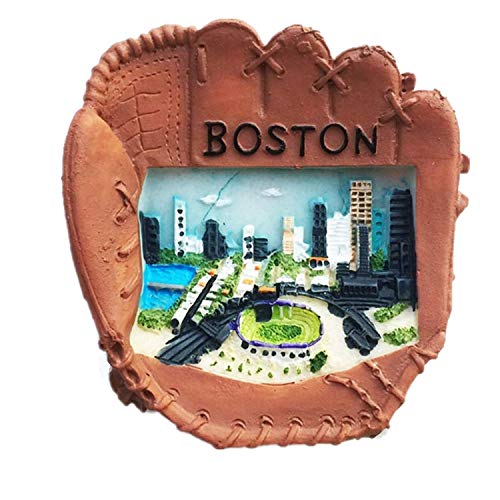 Kühlschrankmagnet im 3D-Baseballhandschuh-Stil, Boston-USA-Souvenir, Heim- und Küchendekoration, Magnetaufkleber, Boston Amerika, Souvenir, Geschenk von MUYU Magnet