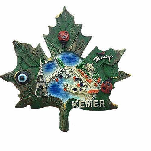 3D Blatt Form Kemer Antalya Türkei Kühlschrank Magnet Reise Souvenir Geschenk Home Küche Kühlschrank Dekoration Magnet Sammlung von MUYU Magnet