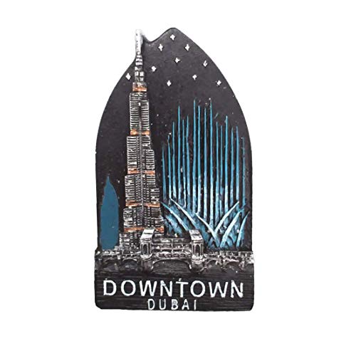 3D Burj Khalifa Tower of Dubai United Arabische Emirate Souvenir Geschenk Kühlschrankmagnet Haus & Küche Dekoration Magnetaufkleber Dubai Kühlschrankmagnet (schwarz) von Muyu magnet