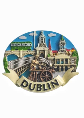 3D Dublin Irland Kühlschrankmagnet, Home & Kitchen Dekoration magnetischer Aufkleber Dublin Irland Kühlschrankmagnet Touristen-Souvenir Geschenk von MUYU Magnet