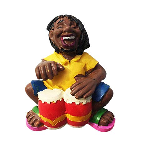 3D-Handtrommel Folk Performance of Jamaica Kühlschrankmagnet Souvenir Geschenk Kühlschrank Dekor Magnetsticker Kollektion von MUYU Magnet