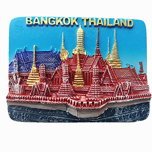 3D-Kühlschrankmagnet, Bangkok, Thailand, Souvenir-Aufkleber, Heim- und Küchendekoration, Thailand-Kühlschrankmagnet von MUYU Magnet