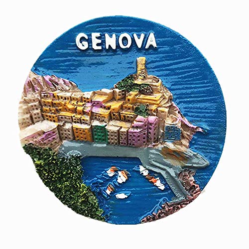 3D-Kühlschrankmagnet, Genova, Italien, Souvenir, Geschenk, Heim- und Küchen-Magnetaufkleber, Dekoration, Genova, Italien, Kühlschrankmagnet, Kollektion von MUYU Magnet