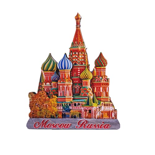 3D-Kühlschrankmagnet, Motiv: Die Kirche des Retters auf verschüttetem Blut, Moscow Russland, Souvenir, Geschenk, Heim- und Küchendekoration, Magnetaufkleber, Moskau, Russland, Kühlschrankmagnet von MUYU Magnet