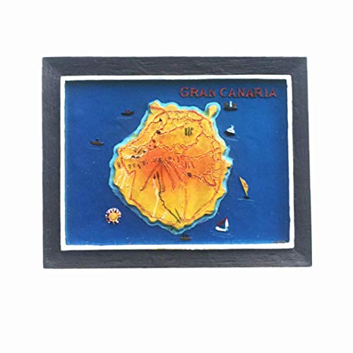 3D-Kühlschrankmagnet, Motiv: Gran Canaria Spanien, Reise-Souvenir, Geschenk, Heim-Küchendekoration, Kühlschrank-Magnetaufkleber-Kollektion von MUYU Magnet