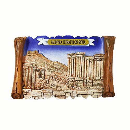 3D-Kühlschrankmagnet, Motiv: Palmyra Tetrapylon, Syrien, Reise-Souvenir, Geschenkkollektion, Heimküche, Dekoration, Magnetaufkleber, Syrien, Kühlschrankmagnet von MUYU Magnet