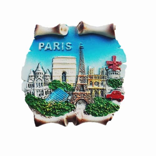 3D-Kühlschrankmagnet, Motiv: Paris Frankreich, Souvenir, Geschenk, Kühlschrank-Magnet-Aufkleber-Kollektion von MUYU Magnet