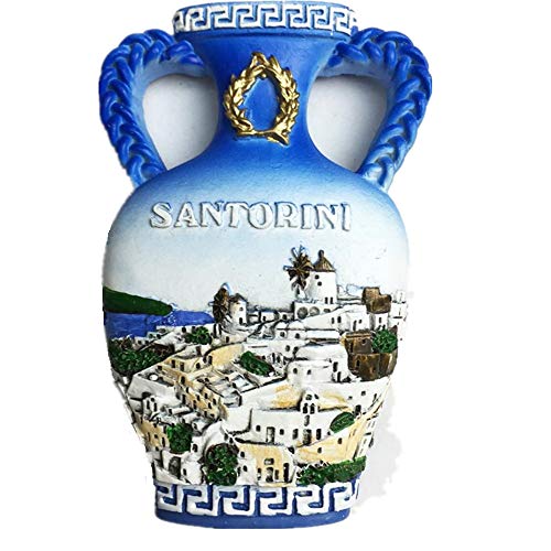 3D-Kühlschrankmagnet, Motiv: Santorini, Griechenland, Souvenir, Heim- und Küchendekoration, Griechenland-Kühlschrankmagnet von MUYU Magnet