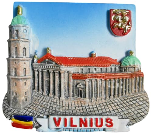 3D Vilnius Litauen Kühlschrankmagnet Touristensouvenir Kühlschrank Dekorativer Magnet handbemalt Handwerk von MUYU Magnet