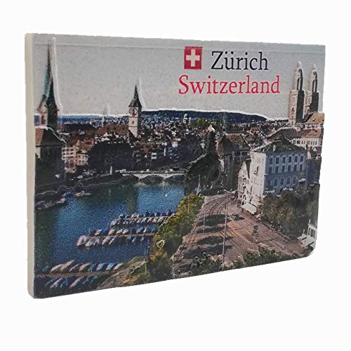 3D-Kühlschrankmagnet "Zürich Schweiz", Souvenir, Geschenk, Heim- und Küchendekoration, Magnet-Aufkleber, Zürich Schweiz, Kühlschrankmagnet von MUYU Magnet