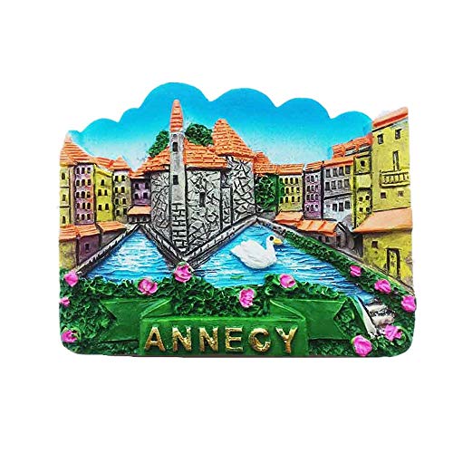 Annecy France 3D-Kühlschrankmagnet, Souvenir, Geschenk, Heim- und Küchendekoration, magnetische Aufkleber-Kollektion von MUYU Magnet