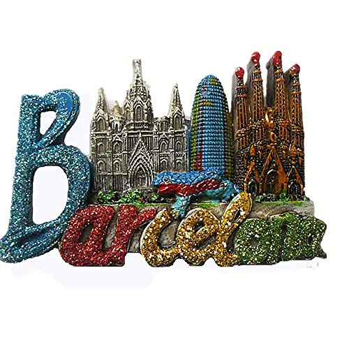 Barcelona Spanien Letters Style 3D Kühlschrankmagnet Reise Souvenir Geschenk Zuhause & Küche Dekoration Magnetaufkleber, Barcelona Kühlschrankmagnet-Kollektion von MUYU Magnet