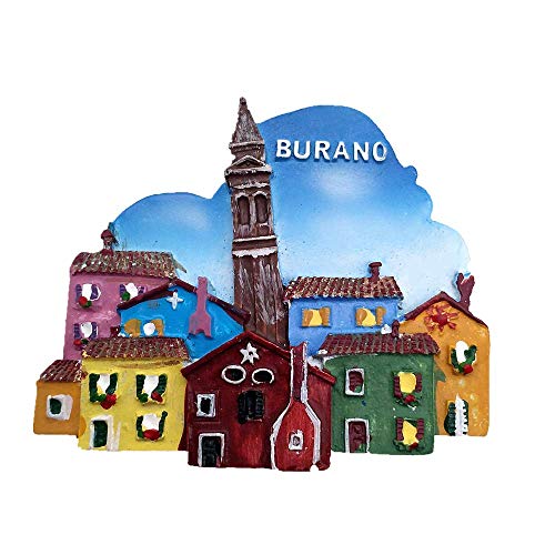 Burano Venedig Italien 3D Kühlschrankmagnet Tourist Souvenir Geschenk Home Küche Dekoration Magnetaufkleber Burano Venedig Kühlschrankmagnet von Muyu magnet