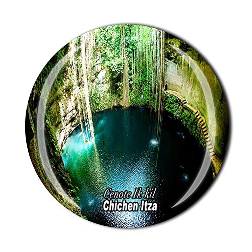 Cenote Ik Kil Chichen Itza Mexiko Kühlschrankmagnet, Souvenir, Geschenk, Kristall, Kühlschrank-Magnet-Sticker-Kollektion von MUYU Magnet