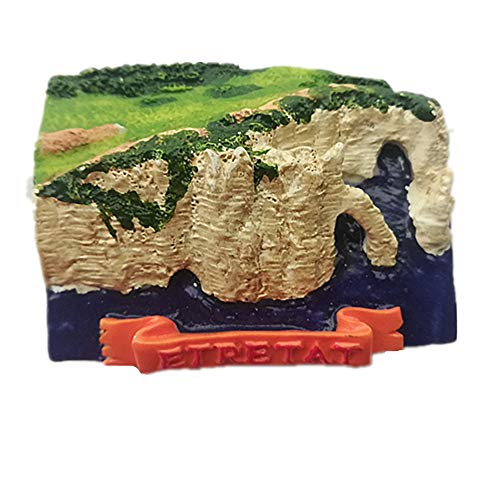 Etretat Etretat Normandie Frankreich 3D Kühlschrankmagnet, Home & Kitchen Dekoration Magnetaufkleber Normandie Frankreich Kühlschrankmagnet Tourist Souvenir Geschenk von MUYU Magnet