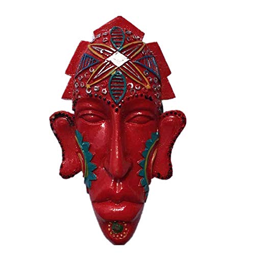 Indigenous Mask of Tansania Kenia Afrika 3D-Kühlschrankmagnet, Heim- und Küchendekoration, magnetischer Aufkleber, Afrika Kühlschrankmagnet, Reise-Souvenir, Geschenkkollektion, rot von MUYU Magnet