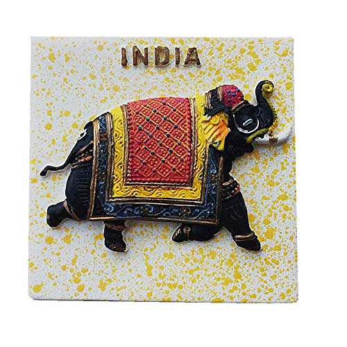 Kühlschrankmagnet, Motiv: Elefant, Indien, Souvenir, Dekoration für Zuhause und Küche, Indien, Kühlschrankmagnet Kühlschrankmagnet, Motiv: Elefant, Indien, Souvenir, Dekoration für Zuhause und Küche, Indien, Kühlschrankmagnet von MUYU Magnet
