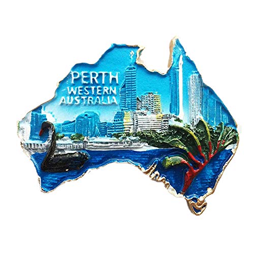 Kühlschrankmagnet, Motiv: Perth Australien, Souvenir, Geschenk, Dekoration für Zuhause und Küche von MUYU Magnet