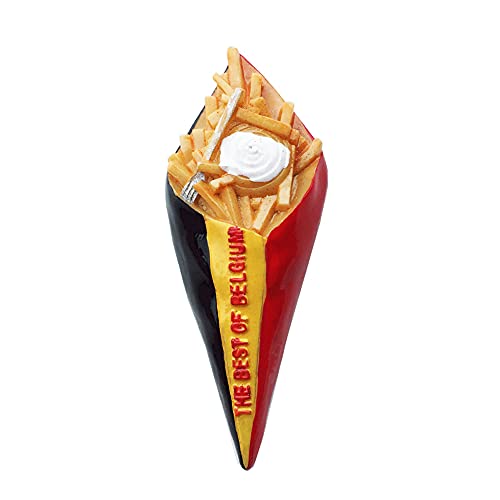 Kühlschrankmagnet, Motiv: Pommes von Belgien, Souvenir, Geschenk, Heimdekoration, Kühlschrank-Magnetaufkleber-Kollektion von MUYU Magnet