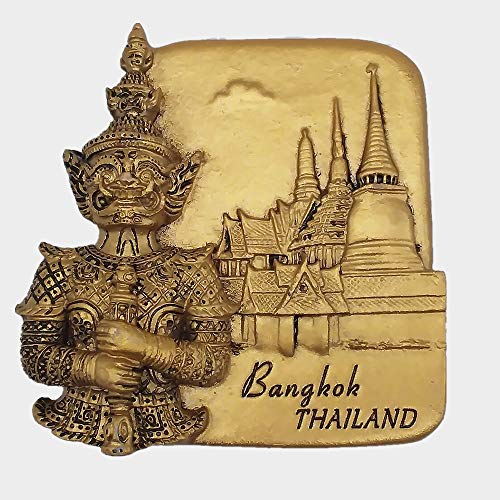 3D Bangkok Thailand Kühlschrankmagnet, Souvenir, Geschenk, Heim- und Küchendekoration, magnetischer Aufkleber, Bangkok Thailand, Kühlschrankmagnet, Bastelsammlung von MUYU Magnet