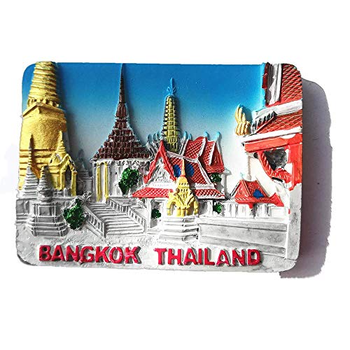 3D-Kühlschrankmagnet, Bangkok, Thailand, Souvenir, Geschenk, Heim- und Küchendekoration, magnetischer Aufkleber, Bangkok, Thailand, Kühlschrankmagnet Kollektion von MUYU Magnet