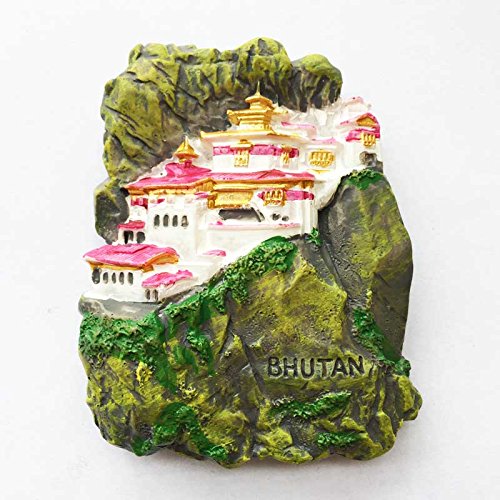 MUYU Magnet 3D-Bhutan Souvenir Kühlschrankmagnet, Home & Kitchen Dekoration, Bhutan Kühlschrankmagnet von MUYU Magnet