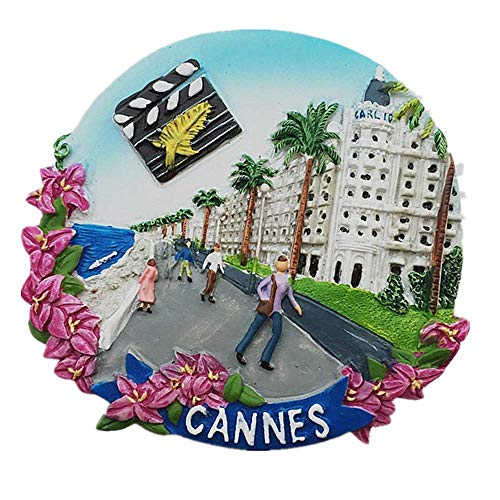 3D-Kühlschrankmagnet Cannes Frankreich, Reise-Souvenir, Geschenk, Heim- und Küchendekoration, magnetischer Aufkleber, Cannes-Kühlschrankmagnet von MUYU Magnet