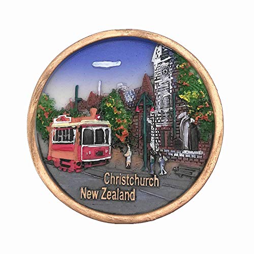3D Christchurch Neuseeland Kühlschrankmagnet, Reise-Souvenir, Geschenk, Heim- und Küchendekoration, Magnetaufkleber, neuseeländische Kühlschrankmagnet-Kollektion von MUYU Magnet