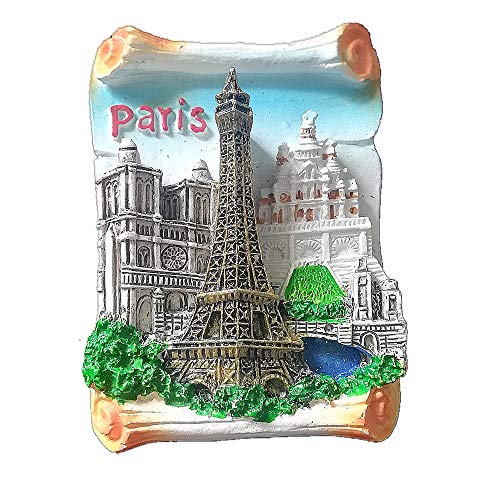 3D-Eiffelturm, Notre Dame de Paris Frankreich, Kühlschrankmagnet, Reise-Souvenir, Geschenk, Heim- und Küchendekoration, Magnetaufkleber, Paris, Kühlschrankmagnet von MUYU Magnet